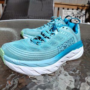 Hoka Bondi 6 Women's size 7.5 PRICE CUT  Serenity, Palace Blue est. 100 miles
